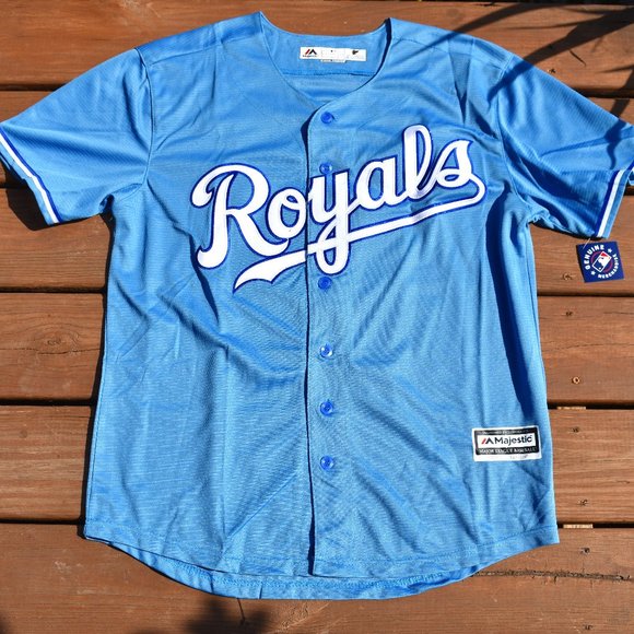New Patrick Mahomes II Kansas City Royals Blue Baseball Jersey Adult Men's Small - Picture 2 of 2
